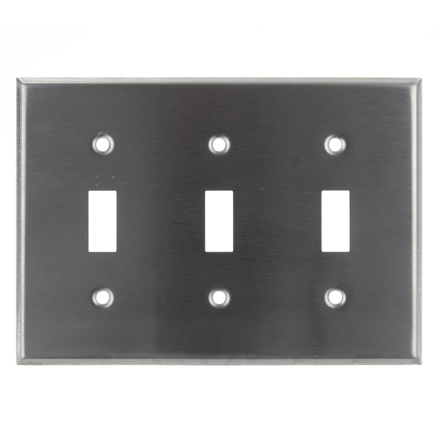 Sunlite E103/S 3 Gang Toggle Switch Plate, Steel