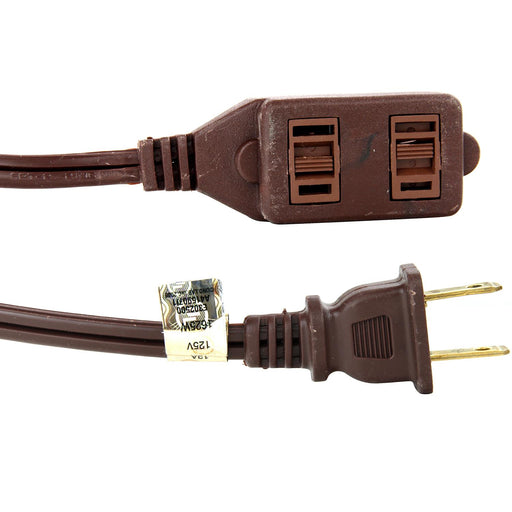 Sunlite EX12/BR Household 12-Feet Extension Cord, Brown