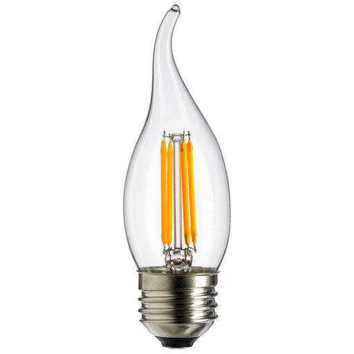 Sunlite LED Vintage Chandelier 4W (25W Equivalent) Light Bulb Medium (E26) Base, Warm White