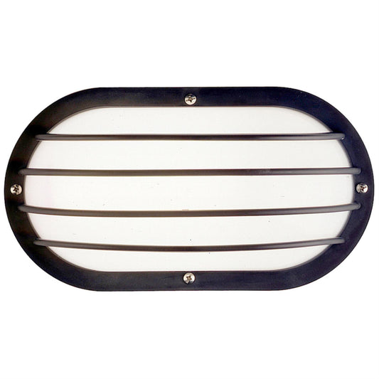 Sunlite Decorative Outdoor LED Eurostyle Oblong Linear Fixture, Black Finish, Frosted Lens