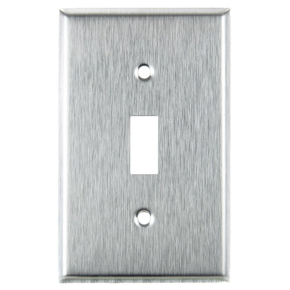 Sunlite E101/S 1 Gang Toggle Switch Plate, Steel