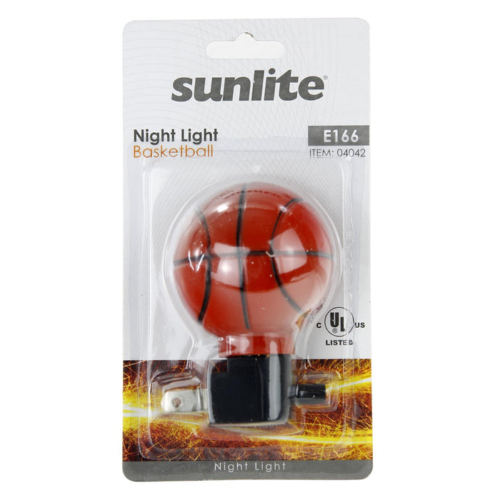 Sunlite E166 Orange Basketball Decorative Night Light