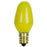 25 Pack Sunlite 7C7/Y/25PK 7 Watt C7 Lamp Candelabra (E12) Base Yellow