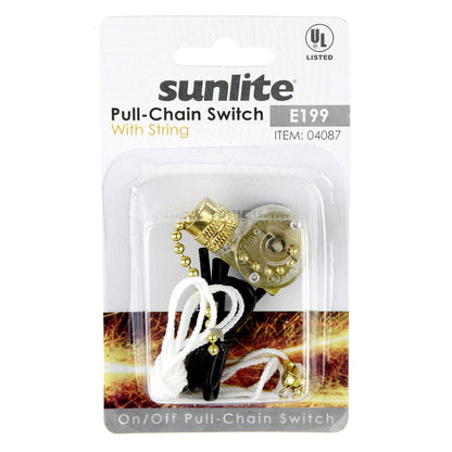 Sunlite E199 - PULL CHAIN SWTICH WITH STRING