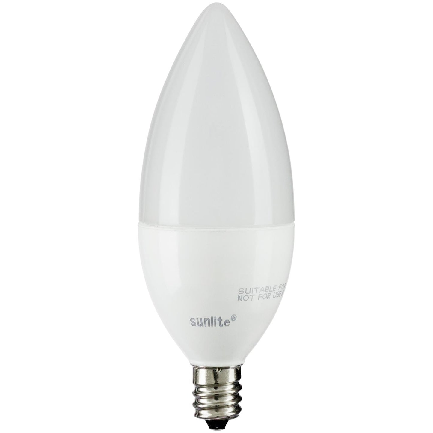 Sunlite CTF/LED/5W/E12/FR/D/ES/27K LED Torpedo Tip Chandelier 5W (40W Equivalent) Light Bulb Candelabra (E12) Base, 2700K Soft White