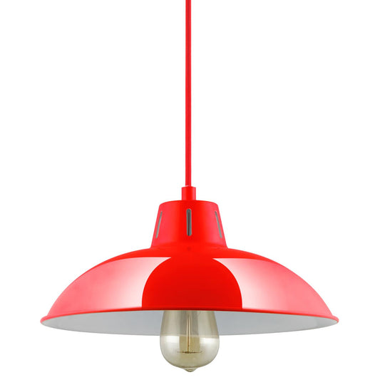 Sunlite CF/PD/V/R Red Vega Residential Ceiling Pendant Light Fixtures With Medium (E26) Base