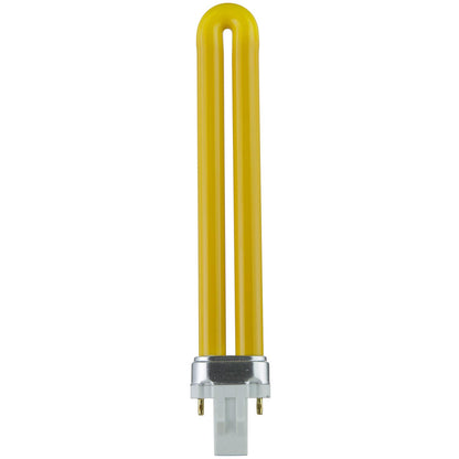 Sunlite 13 Watt PL 2-Pin Single U-Shaped Twin Tube, GX23 Base, Yellow