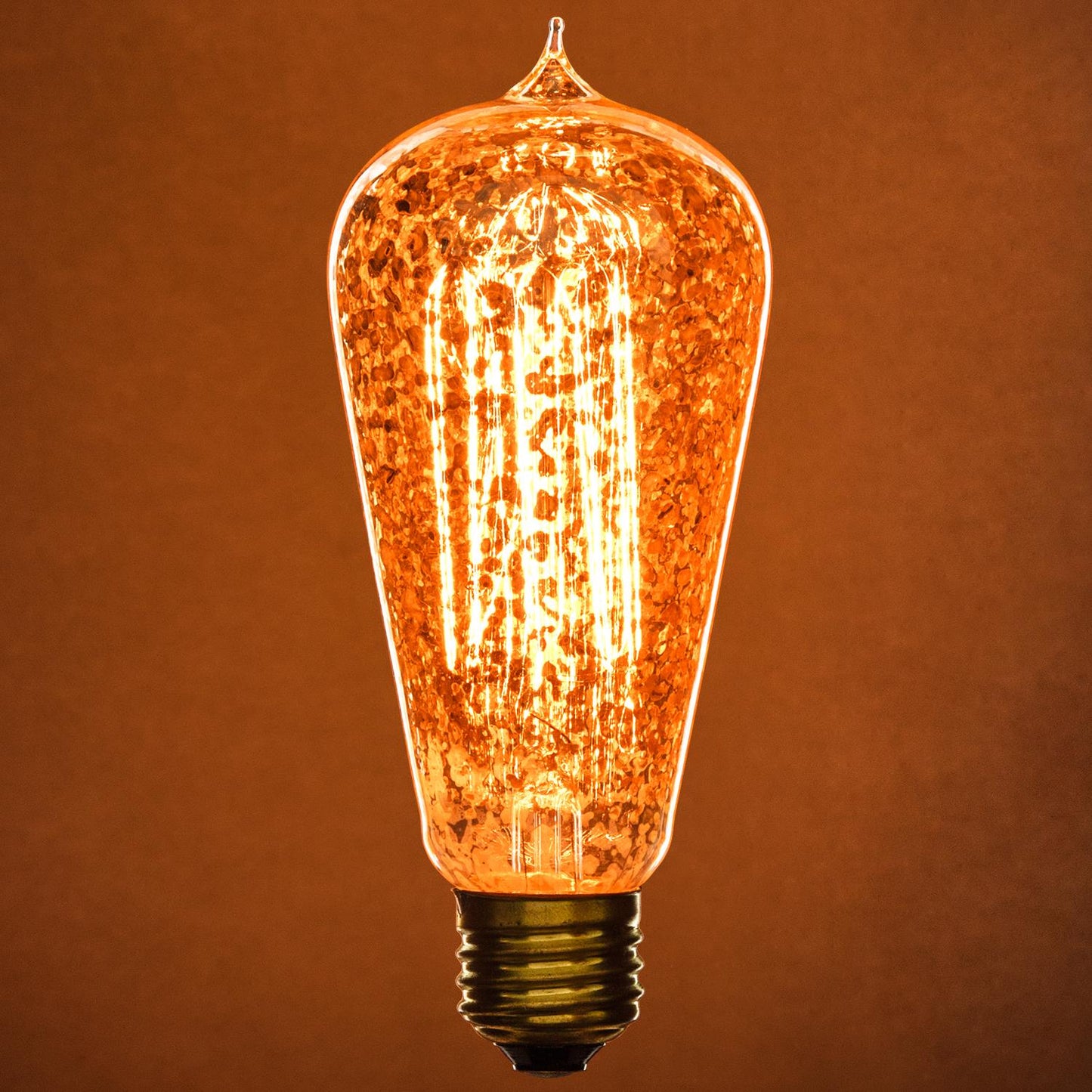 Sunlite 40 Watt Antique Edison S19, Medium Base, Golden Fleck