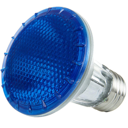 Sunlite 50 Watt, 30° Narrow Flood, Colored PAR20 Reflector, Medium Base, Blue, Halogen