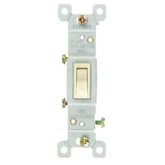 Sunlite E506 On/Off Grounded Toggle Switch, Ivory