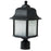 Sunlite Decorative Outdoor Energy Saving Orchid Post Fixture, Black Finish, Frosted Lens
