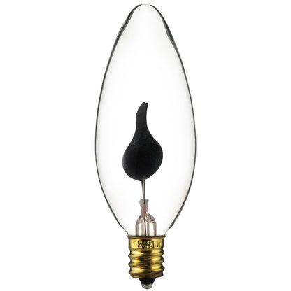 Sunlite 3 Watt Chandelier Flicker, Candelabra Base, Clear