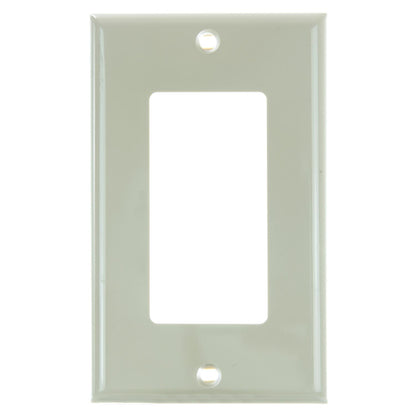 Sunlite E301/I 1 Gang Decorative Switch and Receptacle Plate, Ivory