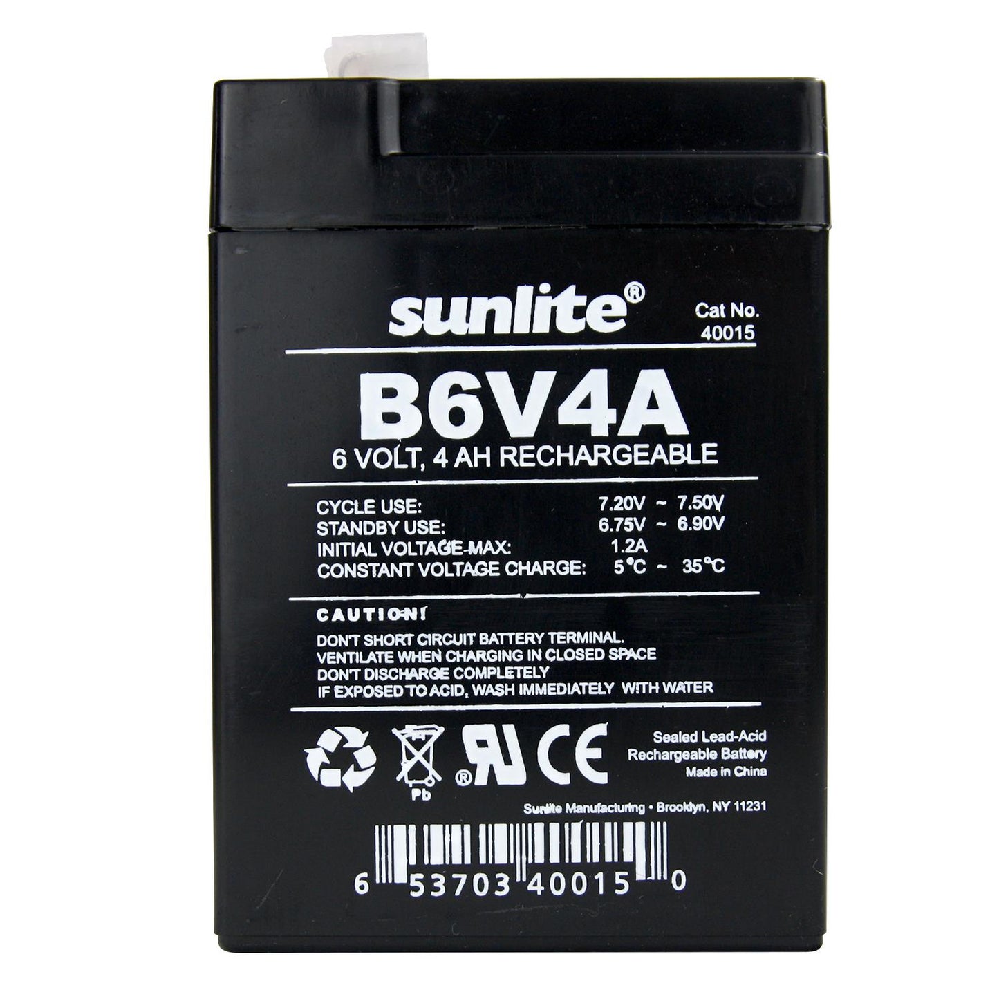 Sunlite B6V4A Emergency Back-Up Battery