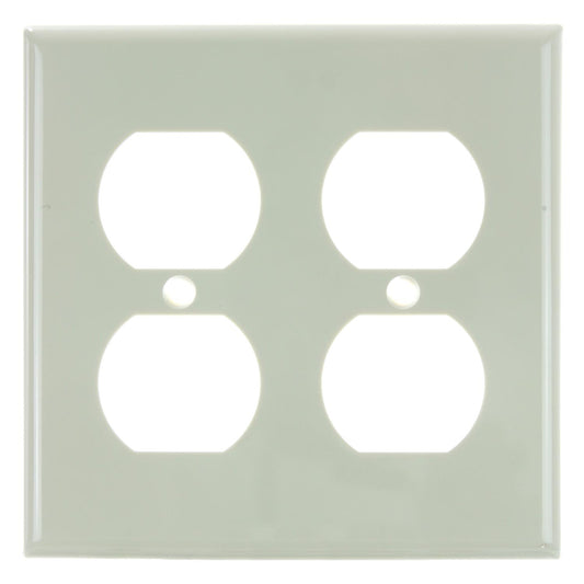 Sunlite E212/A 2 Gang Duplex Receptacle Plate, Almond