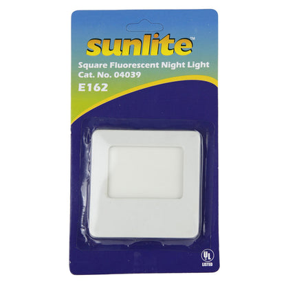 Sunlite E162 White Square Neon Glow Night Light