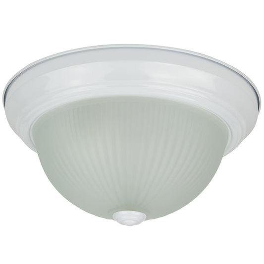 Sunlite 11" Energy Saving Dome Fixture, Smooth White Finish, Frosted Glass