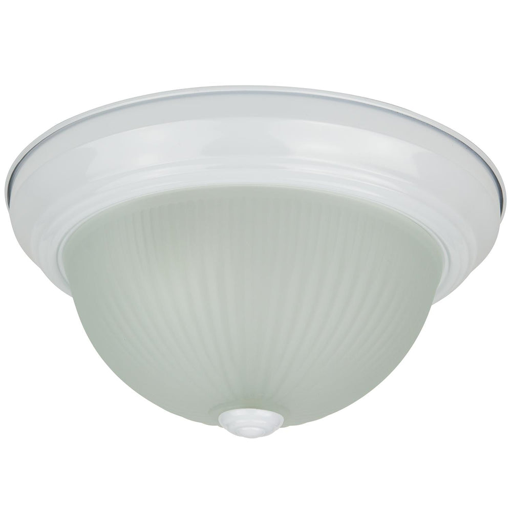 Sunlite 11" Energy Saving Dome Fixture, Smooth White Finish, Frosted Glass