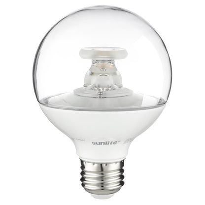 Sunlite G25/LED/7W/D/CL/ES/27K LED G25 Globe 7W (60W Relacement) Clear Light Bulb Medium (E26) Base, 2700K Warm White Light