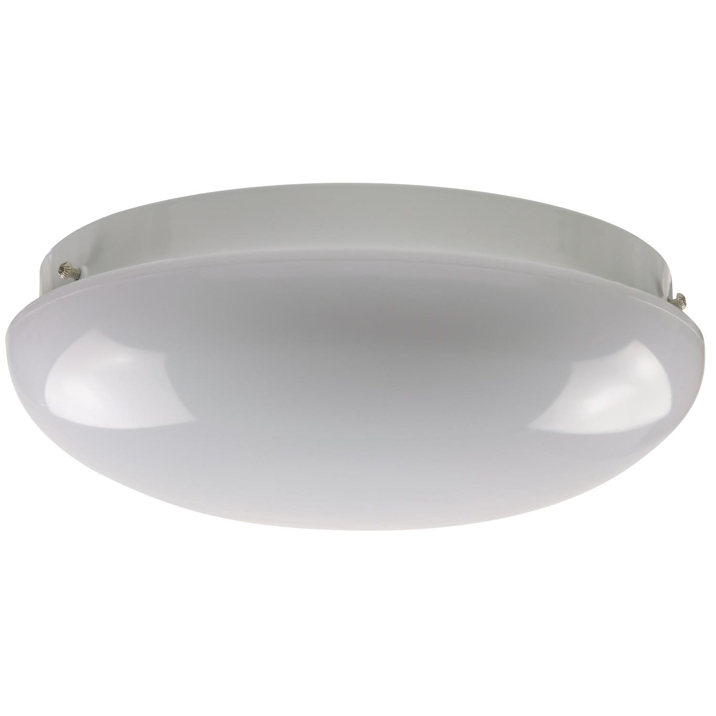 12" 1 Lamp Fluorescent Circline Fixture, White Finish, White Mushroom Lens