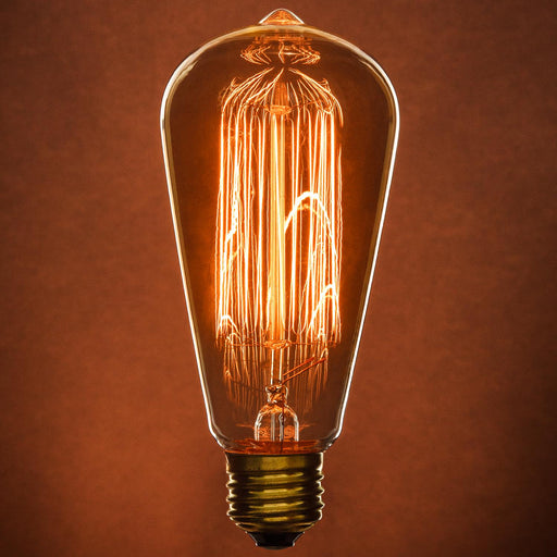 Sunlite 60 Watt Antique Edison Style S19 Incandescent Bulb, Medium Base (E26), Smoke Finish, Warm White 3200K, Vintage Decor, Dimmable