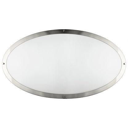 Sunlite 49097-SU LED 32-Inch Oval Flush Mount Ceiling Light Fixture, 40K - Cool White, Dimmable, Energy Star, 2650 Lumens, 35 Watts, Brushed Nickel