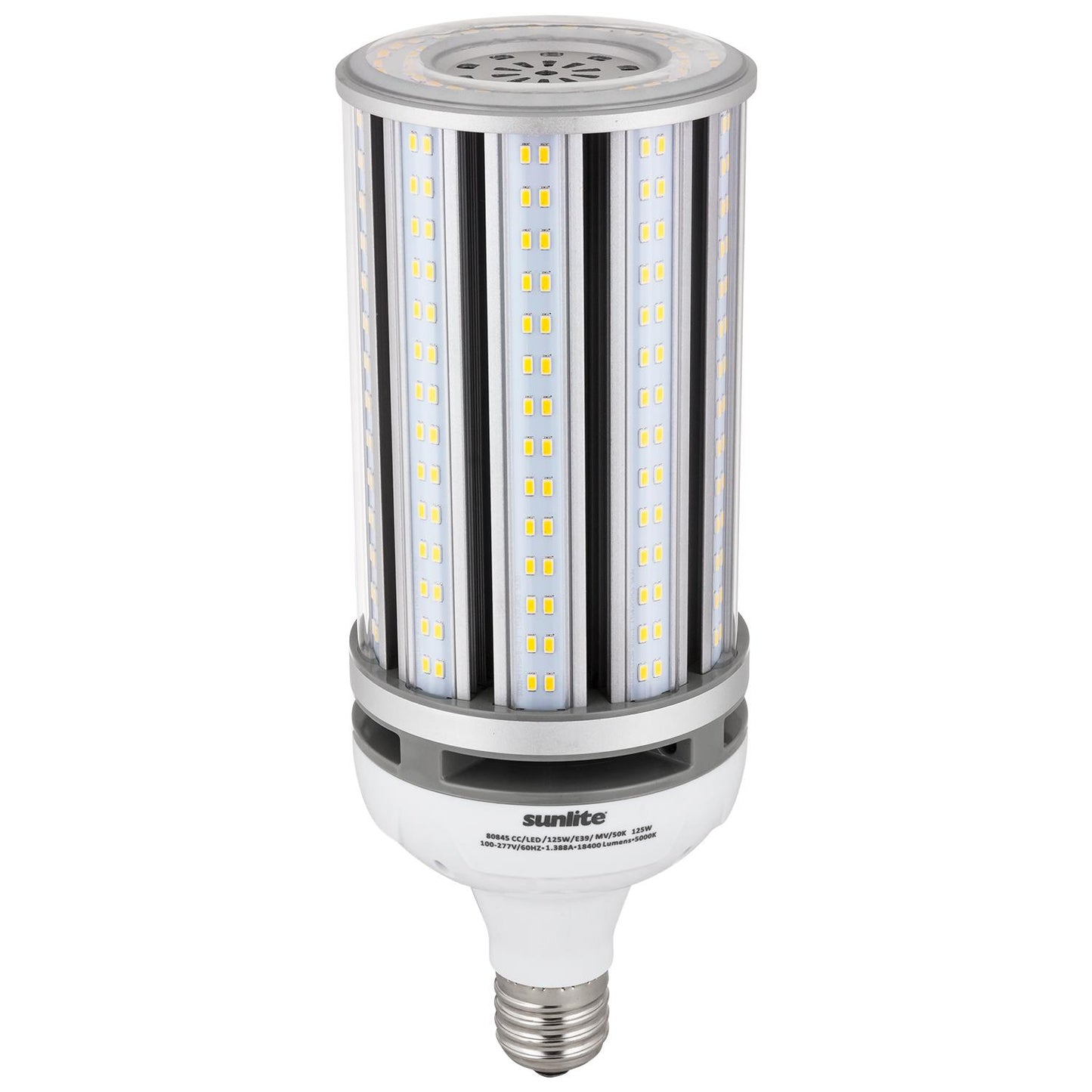 Sunlite CC/LED/125W/E39/MV/50K LED 125W (600W MHL/HPSW Equivalent) Corn Bulb, Mogul (E39), 5000K Super White